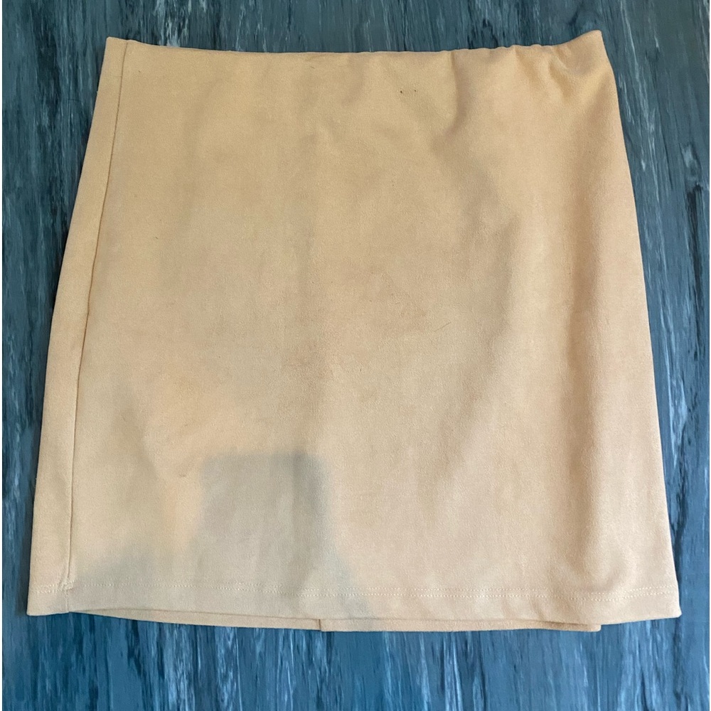 Bebe mini skirt in faux suede